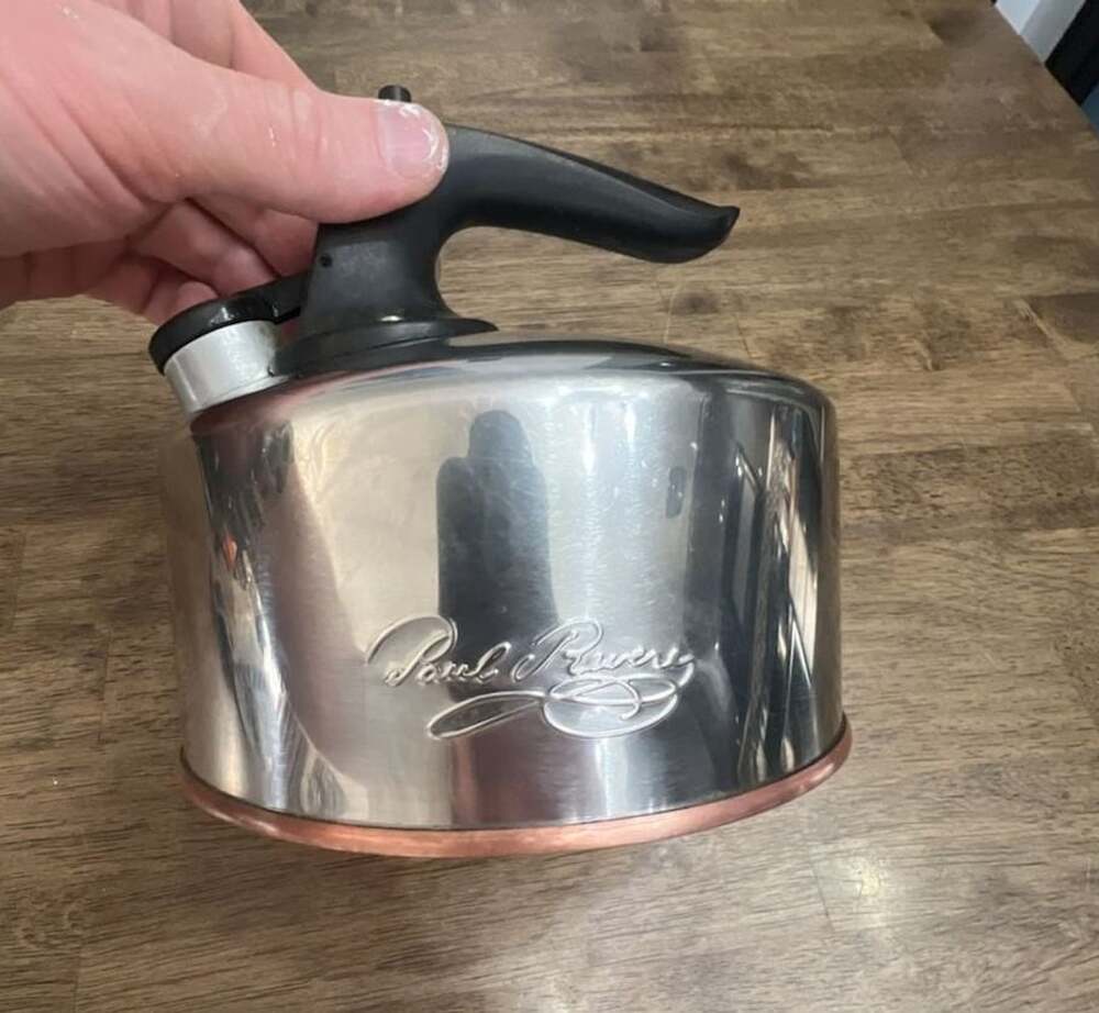 Revere Ware Paul Revere Stainless Steel Copper Bottom Whistling Kettle